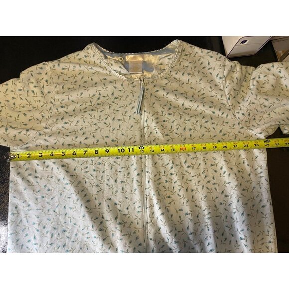 Secret Treasures Blue Floral Full Zip Robe Coverup Sz XL - Picture 6 of 9